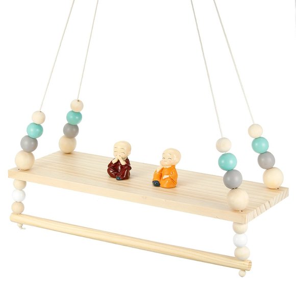 Shelf Wooden Beads Wall Hanging Nordic Style - Picture 1 of 11